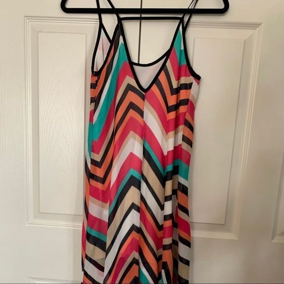 Blue Sla High Low Striped Maxi - Picture 2 of 4